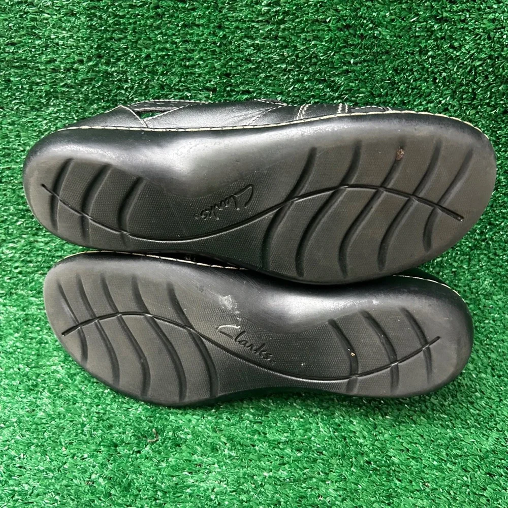 Clarks Collection Cheyn Madi Black Leather Loafers Shoes Womens 8 M 260656493080
